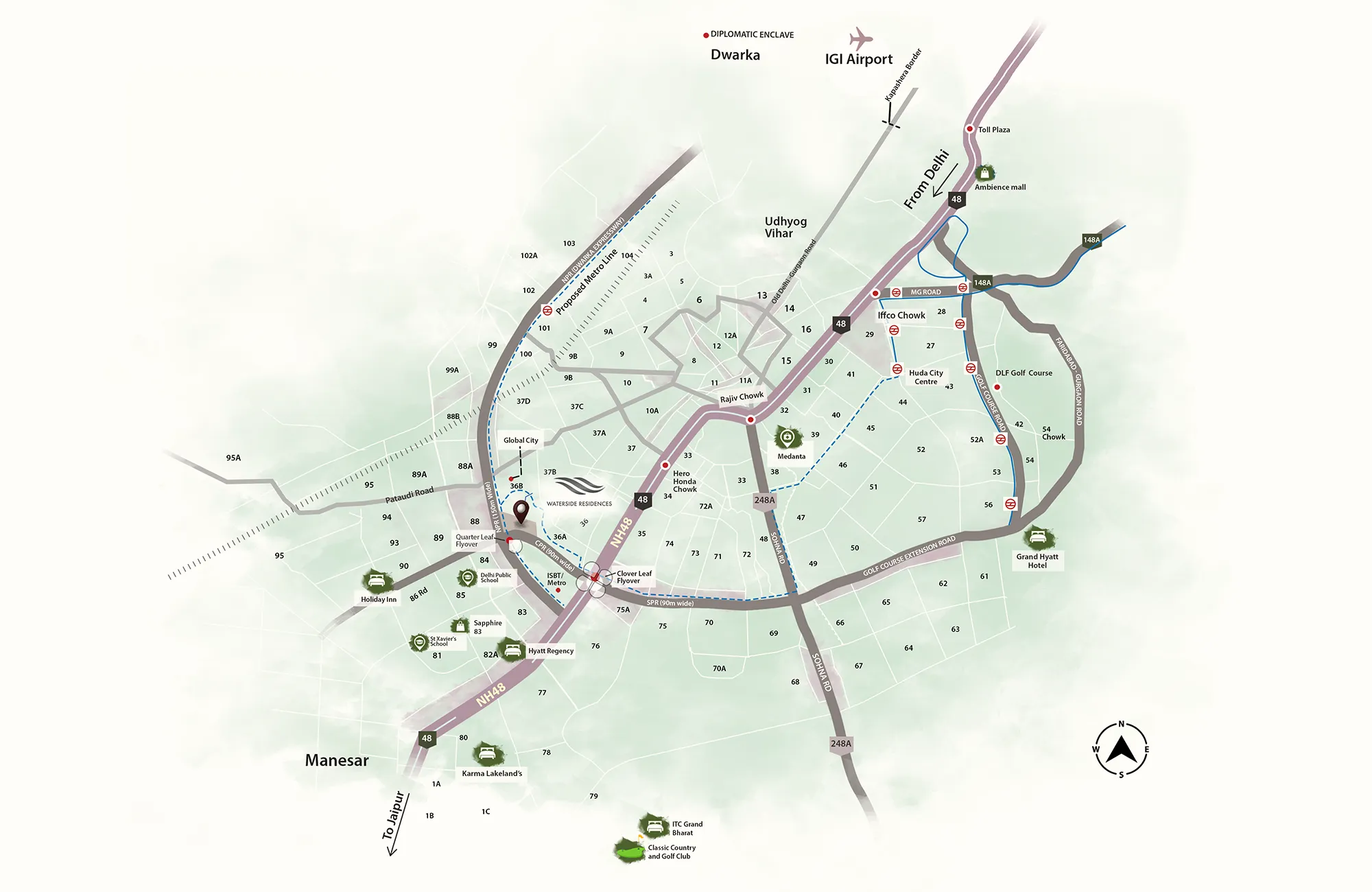 Krisumi Waterside location map