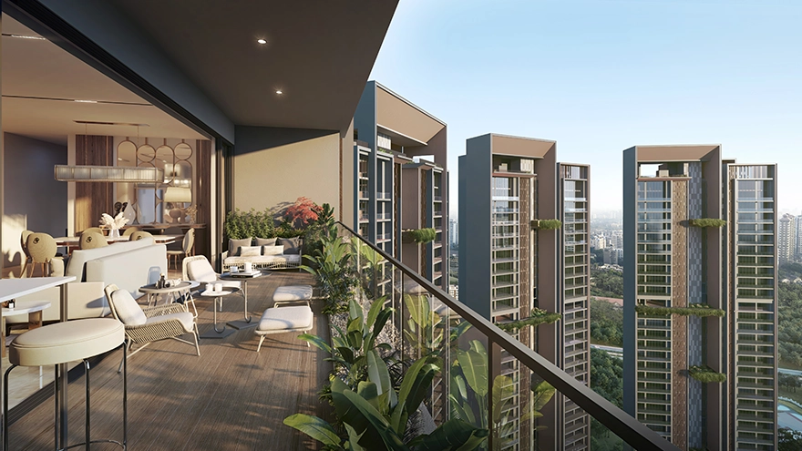 Living with balcony