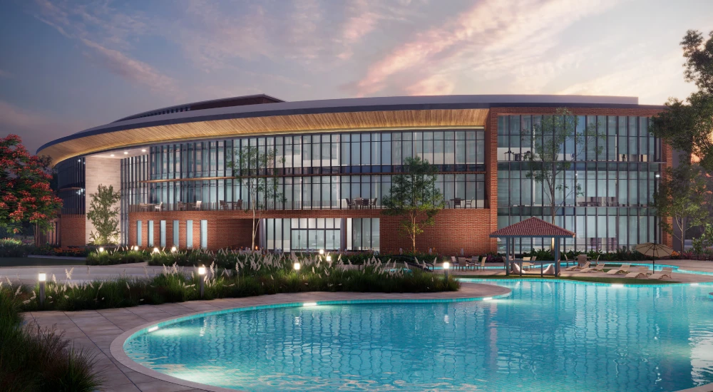 75,000 sqft clubhouse render