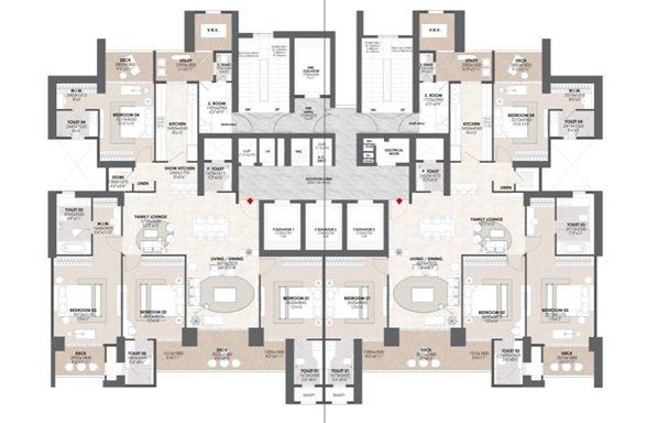 4 BHK floor plan